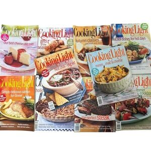 Lot of 10 Cooking Light Magazines  2006 Recipes Healthy Cookbook
